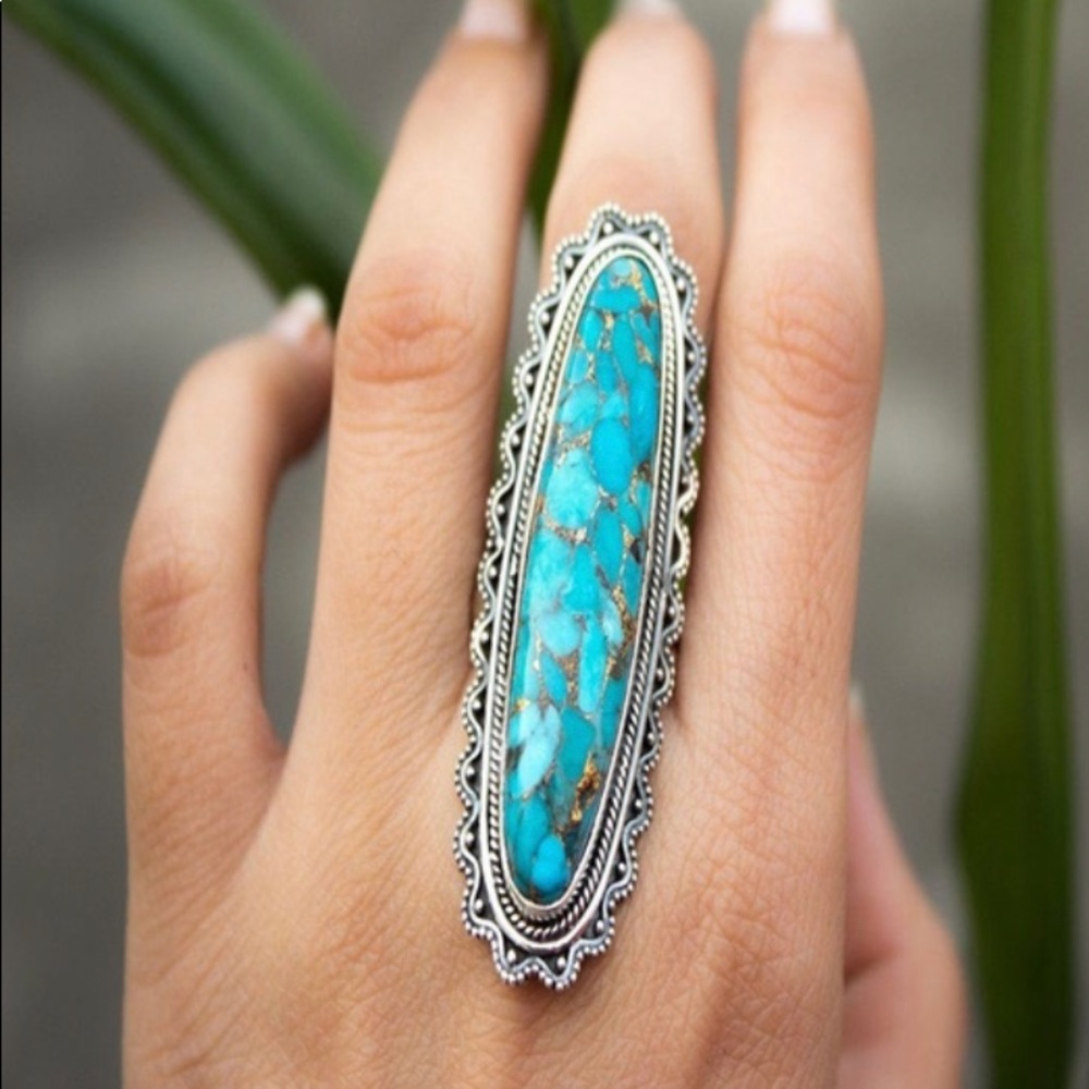 NEW 925 Sterling Silver Bohemian Ring